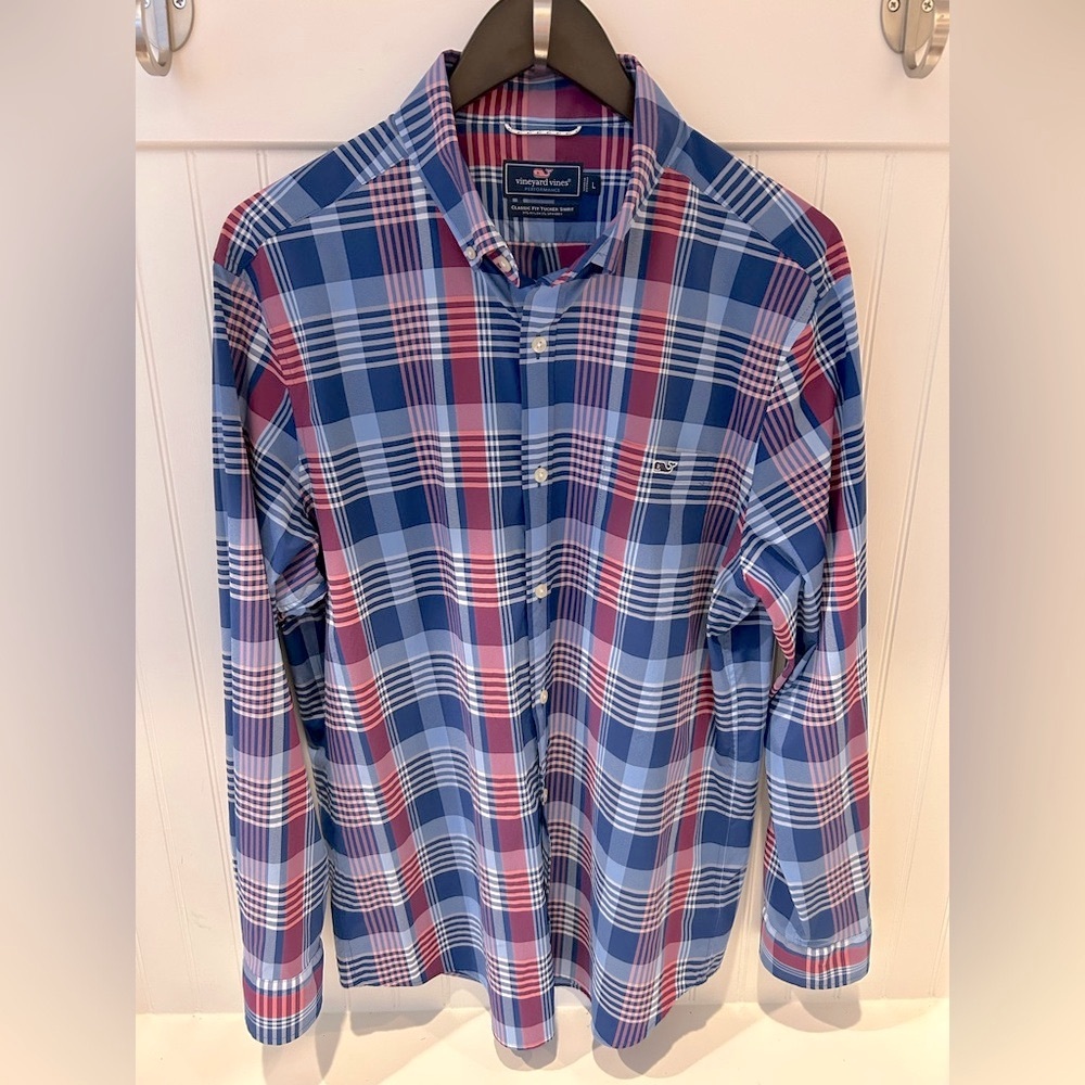 Vineyard Vines Mens Performance Lightweight Classic Fit Tucker Shirt Size Large